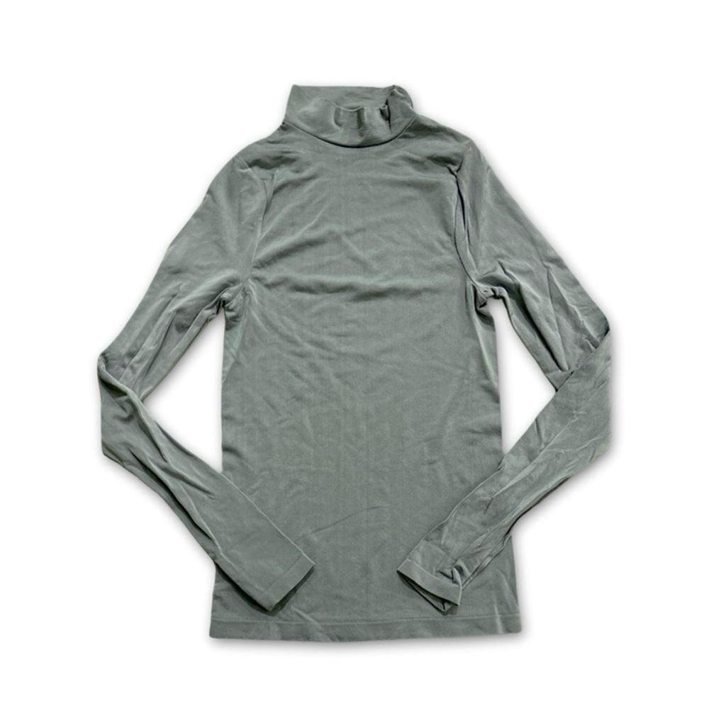 NWOT Free People Intimately Mock Neck Layering Top XS/S Green NEW Long Sleeves